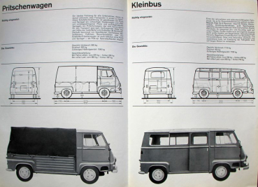 Renault Estafette Modelprogram 1962 Carbrochure (7158)